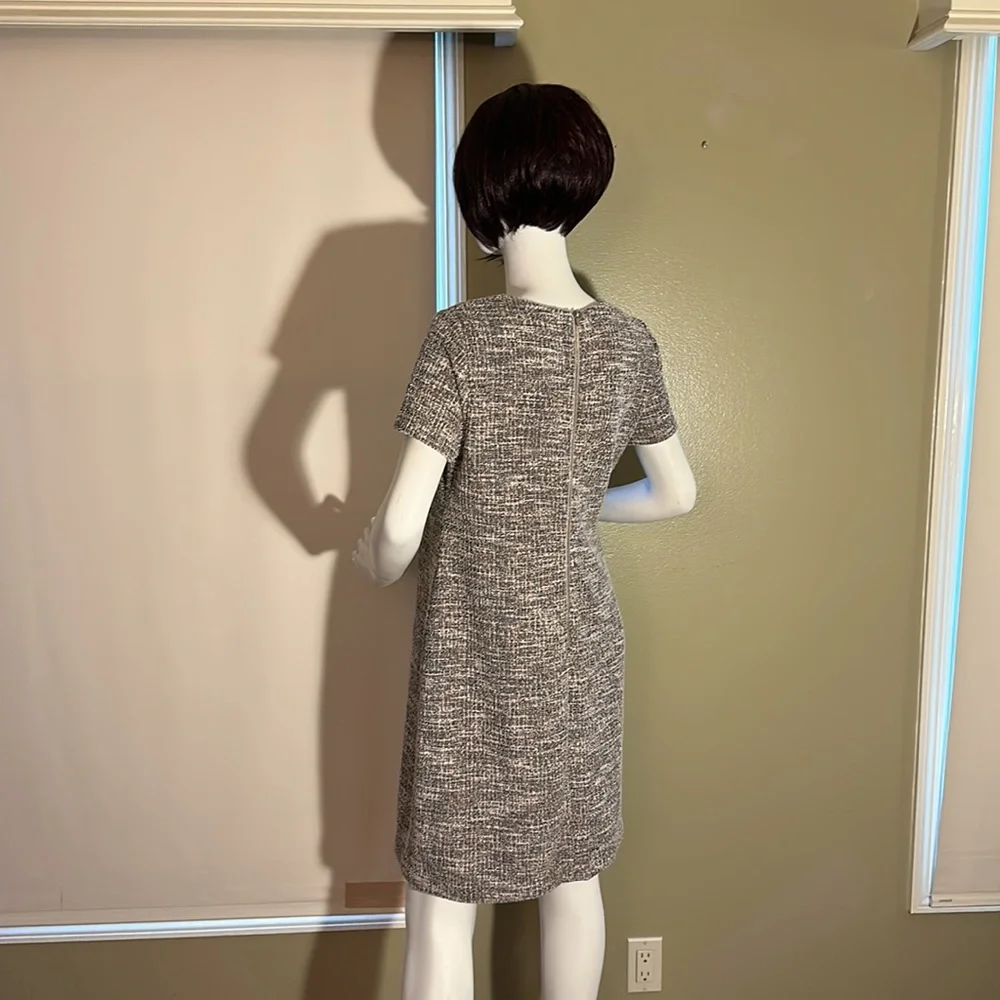 NWOT Calvin Klein Multi Boucle Career Sheath Shift Dress Short Sleeve Sz 12 - Picture 5 of 12